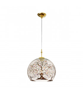 Luna Glass Dome Pendant Ceiling Light 24 Carat Gold-1