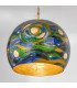Luna Glass Dome Pendant Ceiling Light 24 Carat Gold-2