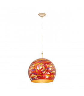 Luna Glass Dome Pendant Ceiling Light 24 Carat Gold-1