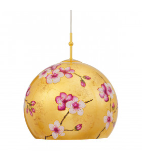 Luna Glass Dome Pendant Ceiling Light 24 Carat Gold-1
