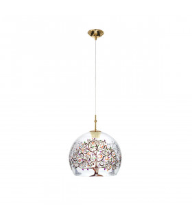 Luna Glass Dome Pendant Ceiling Light 24 Carat Gold-1