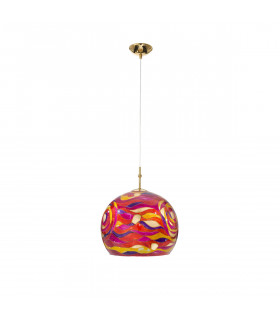 Luna Glass Dome Pendant Ceiling Light 24 Carat Gold-1