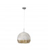 Luna Glass Dome Pendant Ceiling Light Chrome-1