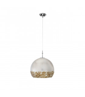 Luna Glass Dome Pendant Ceiling Light Chrome-1