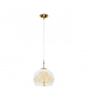 Luna Glass Dome Pendant Ceiling Light 24 Carat Gold-1