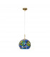 Luna Glass Dome Pendant Ceiling Light 24 Carat Gold-1