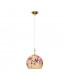 Luna Glass Dome Pendant Ceiling Light 24 Carat Gold-1