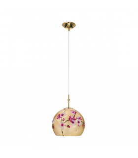 Luna Glass Dome Pendant Ceiling Light 24 Carat Gold-1