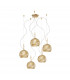 Luna Glass Cluster Pendant Ceiling Light 5 Light 24 Carat Gold-1