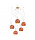 Luna Glass Cluster Pendant Ceiling Light 5 Light 24 Carat Gold-1