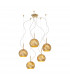 Luna Glass Cluster Pendant Ceiling Light 5 Light 24 Carat Gold-1