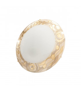 Serena Glass Decorative Flush Ceiling Light 2 Light 24 Carat Gold-1