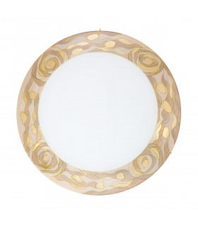 Serena Glass Decorative Flush Ceiling Light 4 Light 24 Carat Gold-1