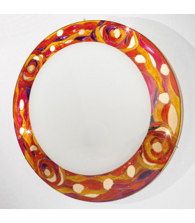 Serena Glass Decorative Flush Ceiling Light 4 Light 24 Carat Gold-2
