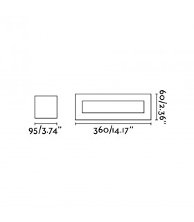 2 Light Up & Down Wall Light White Plaster, E14 - 2