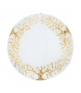 Serena Glass Decorative Flush Ceiling Light 3 Light 24 Carat Gold-1
