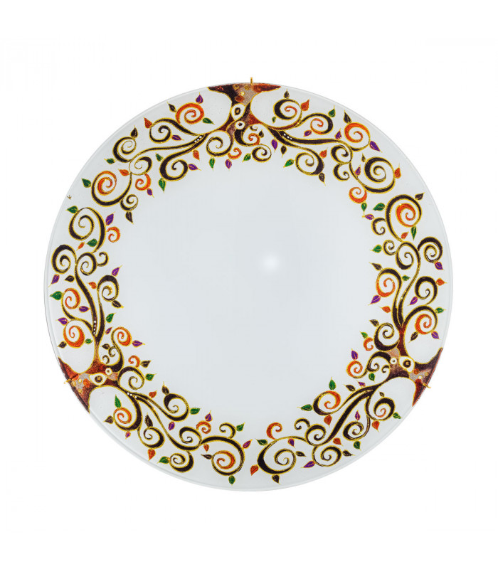 Serena Glass Decorative Flush Ceiling Light 3 Light 24 Carat Gold-1