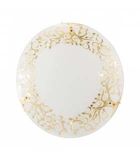 Serena Glass Decorative Flush Ceiling Light 4 Light 24 Carat Gold-1