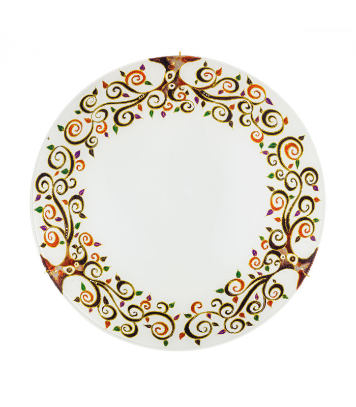 Serena Glass Decorative Flush Ceiling Light 4 Light 24 Carat Gold-1