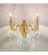 Contarini Crystal Crystal Candle Wall Lamp 2 Light French Gold-2