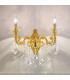 Contarini Crystal Crystal Candle Wall Lamp 2 Light 24 Carat Gold-2