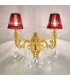 Contarini Crystal Crystal Candle Wall Lamp 2 Light 24 Carat Gold-3