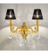 Contarini Crystal Crystal Candle Wall Lamp 2 Light 24 Carat Gold-4