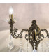 Contarini Crystal Crystal Candle Wall Lamp 2 Light Antique Brass-4