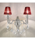 Contarini Crystal Crystal Candle Wall Lamp 2 Light Chrome-3