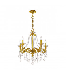 Contarini Crystal Crystal Multi Arm Chandeliers 5 Light French Gold-1