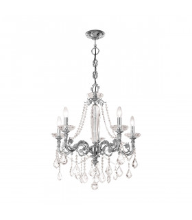 Contarini Crystal Crystal Multi Arm Chandeliers 5 Light Chrome-1