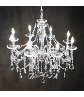 Contarini Crystal Crystal Multi Arm Chandeliers 8 Light Chrome-1