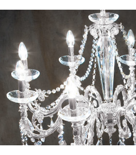 Contarini Crystal Crystal Multi Arm Chandeliers 8 Light Chrome-2