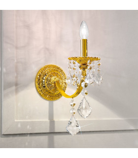 Pisani Crystal Crystal Candle Wall Lamp French Gold-2