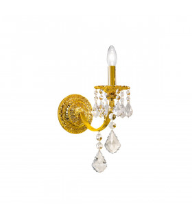 Pisani Crystal Crystal Candle Wall Lamp 24 Carat Gold-1