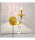 Pisani Crystal Crystal Candle Wall Lamp 24 Carat Gold-2