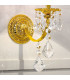 Pisani Crystal Crystal Candle Wall Lamp 24 Carat Gold-4