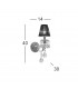 Pisani Crystal Crystal Candle Wall Lamp Antique Brass-4