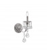 Pisani Crystal Crystal Candle Wall Lamp Chrome-1