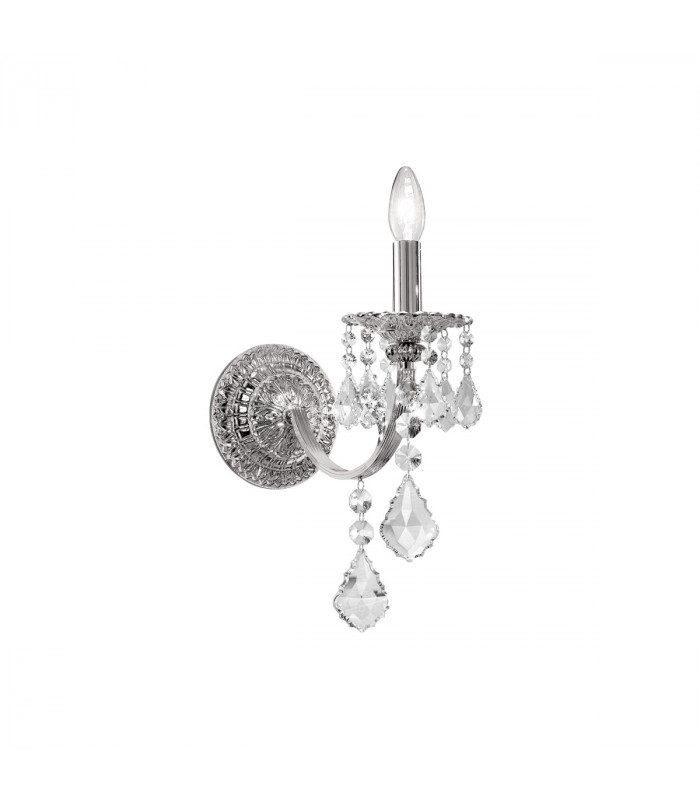 Pisani Crystal Crystal Candle Wall Lamp Chrome-1