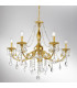 Pisani Crystal Crystal Multi Arm Chandeliers 5 Light French Gold-2