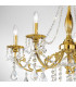 Pisani Crystal Crystal Multi Arm Chandeliers 5 Light French Gold-3