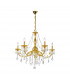 Pisani Crystal Crystal Multi Arm Chandeliers 5 Light 24 Carat Gold-1