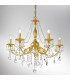Pisani Crystal Crystal Multi Arm Chandeliers 5 Light 24 Carat Gold-2