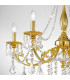 Pisani Crystal Crystal Multi Arm Chandeliers 5 Light 24 Carat Gold-3