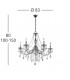 Pisani Crystal Crystal Multi Arm Chandeliers 5 Light 24 Carat Gold-4