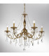 Pisani Crystal Crystal Multi Arm Chandeliers 5 Light Antique Brass-2