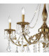 Pisani Crystal Crystal Multi Arm Chandeliers 5 Light Antique Brass-4