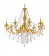 Pisani Crystal Crystal Multi Arm Chandeliers 8 Light French Gold-1