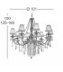 Pisani Crystal Crystal Multi Arm Chandeliers 8 Light French Gold-3